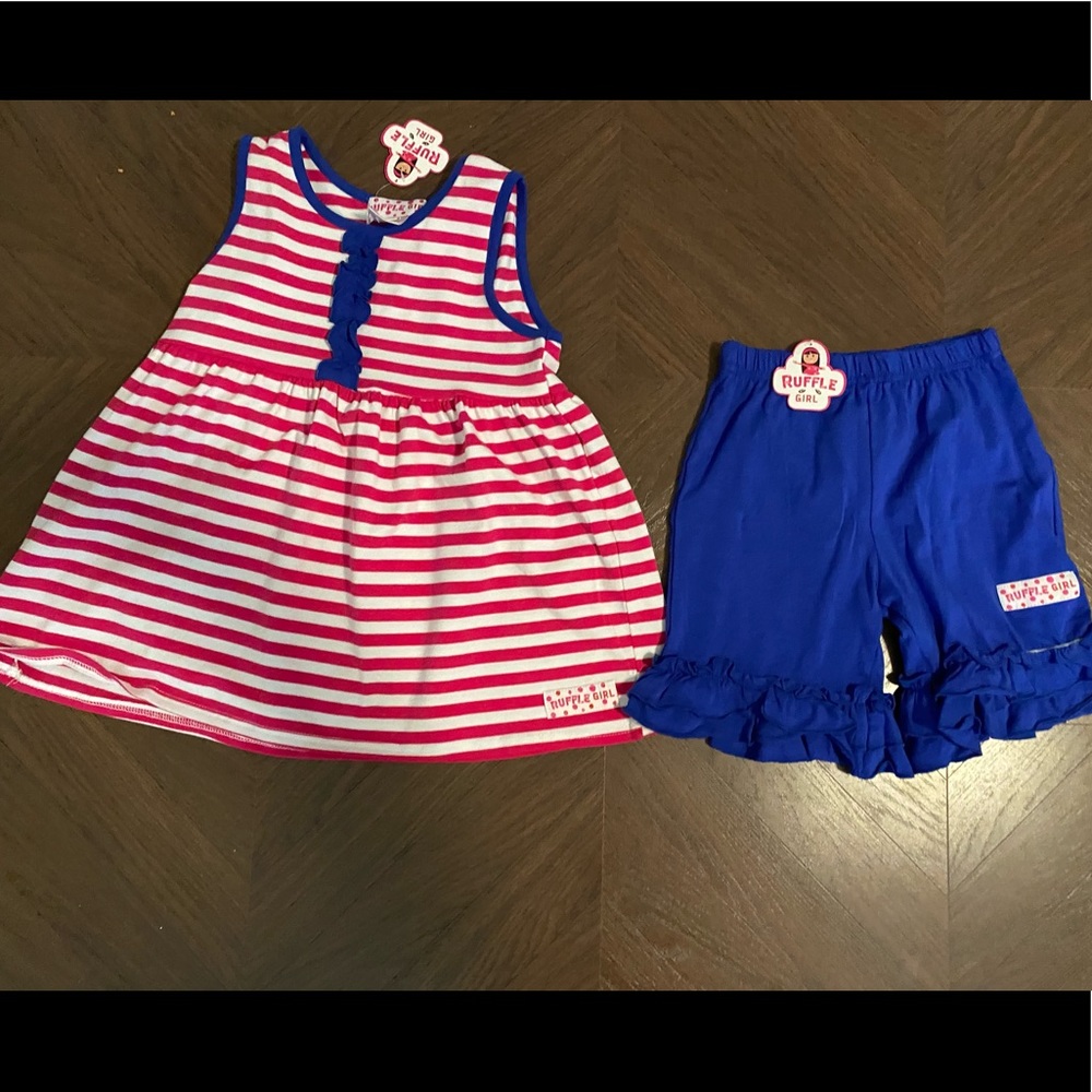 Ruffle girl tank set